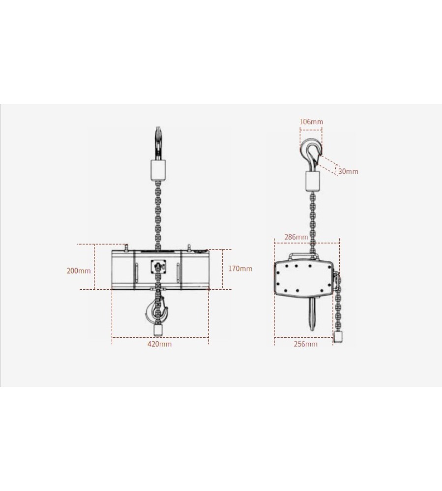 ELECTRIC CHAIN HOIST D8+ 1000kg