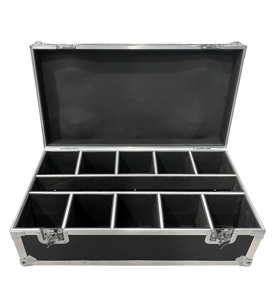 BATTERY LED PAR FLIGHT CASE 10 IN 1